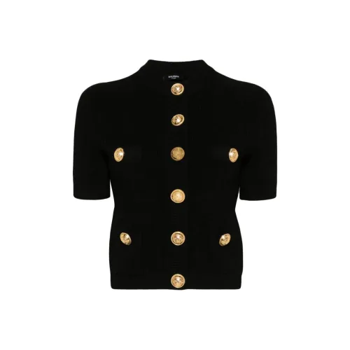 BALMAIN Logo Button Knitted Sweater