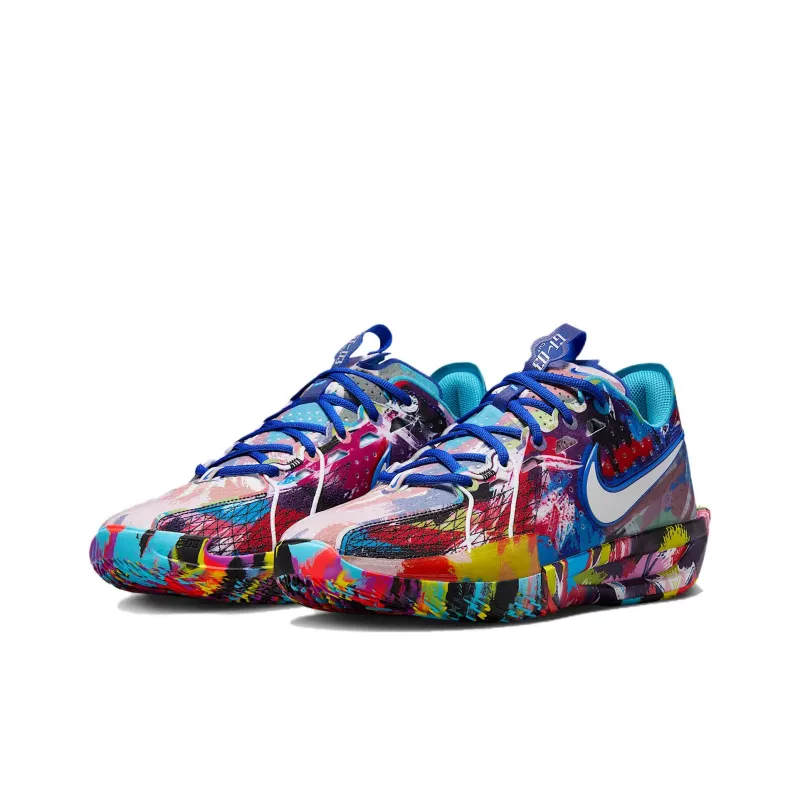 Jewel Lloyd x Nike G.T. Cut 3 Anti Slip Wear Resistant Low Top Basketball Shoes Unisex Blue Red-2