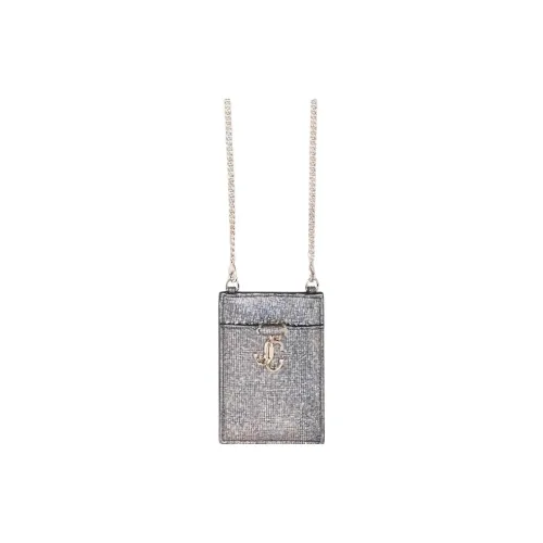 Jimmy Choo Calfskin Wallet Women's Silver
