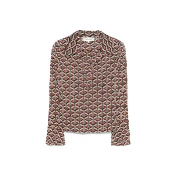 DVF Diane Von Furstenberg FW24 Polo Shirt Women's Red