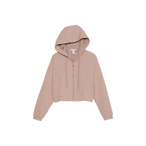 Victoria's Secret Parachute Cropped Weekender Jacket/Bare TC Jackets Coats Women's Taupe
