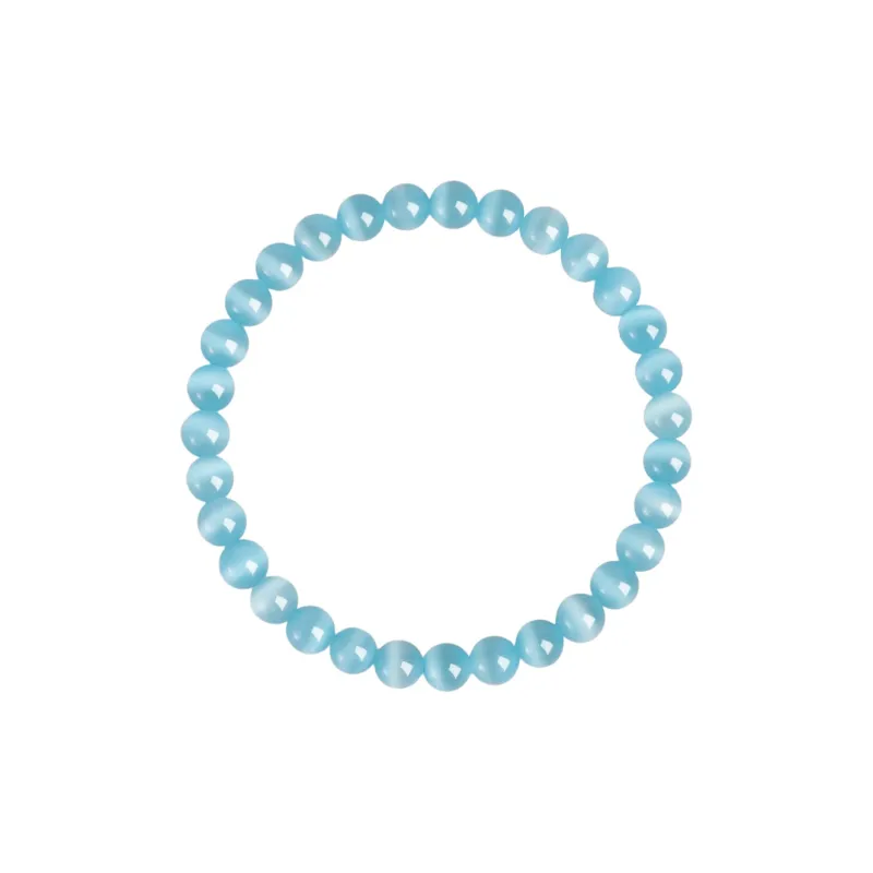 JIUHUASHAN Glass Cat Eye Bracelets Women's-12