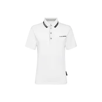 PLEIN SPORT Logo print Cotton Polo Shirt
