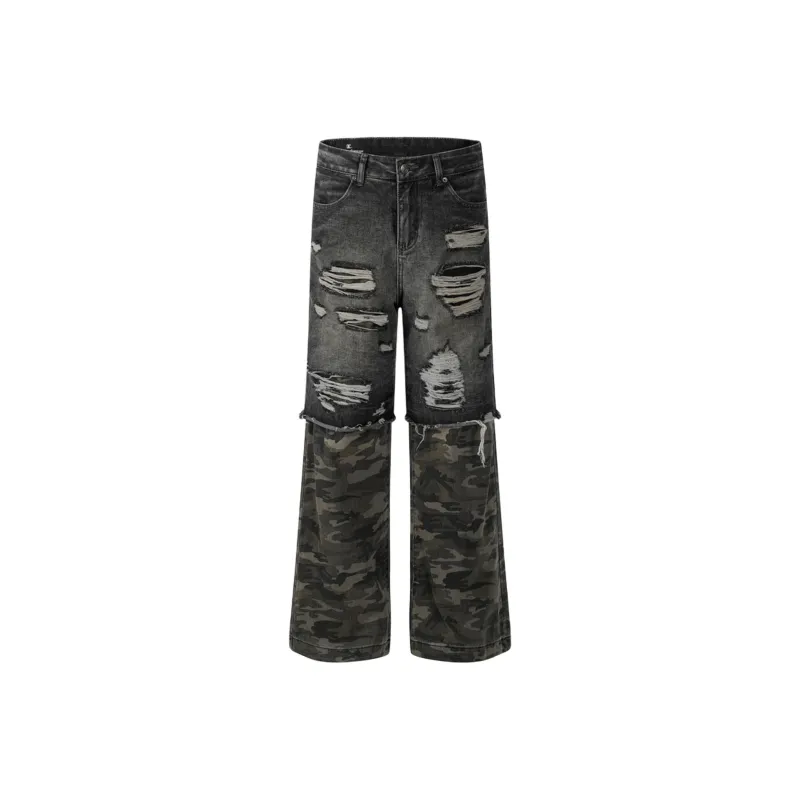 DAFK Jeans Men's Black Camouflage Color-5
