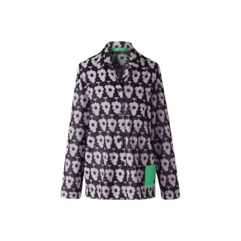 III VIVINIKO Jackets & Coats Women's Black Gray With Print