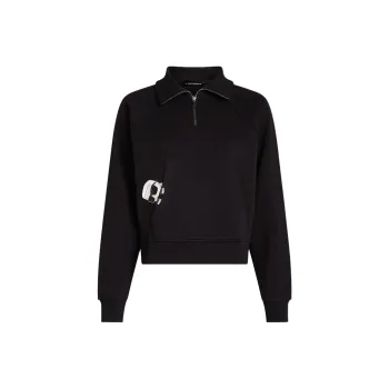 KARL LAGERFELD / Karl Lagerfeld Jeans Ikon Peak a boo Half zip Sweatshirt