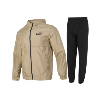 PUMA Casual Sportswear Men Set Brown Jacket+Black Pants