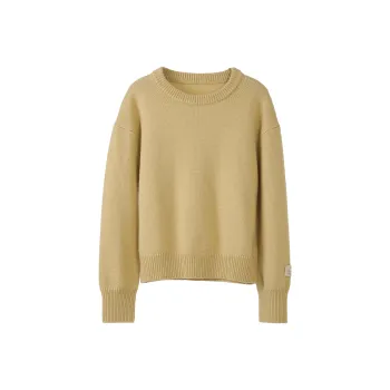 Fstudio Inner Layer Long Sleeved Loose Fit Crew Neck Knitwear Women's