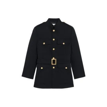 CELINE Saharienne Military Jacket In Wool