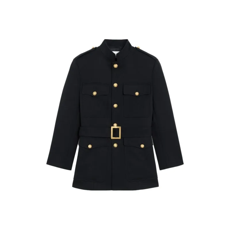 CELINE Saharienne Military Jacket In Wool-0