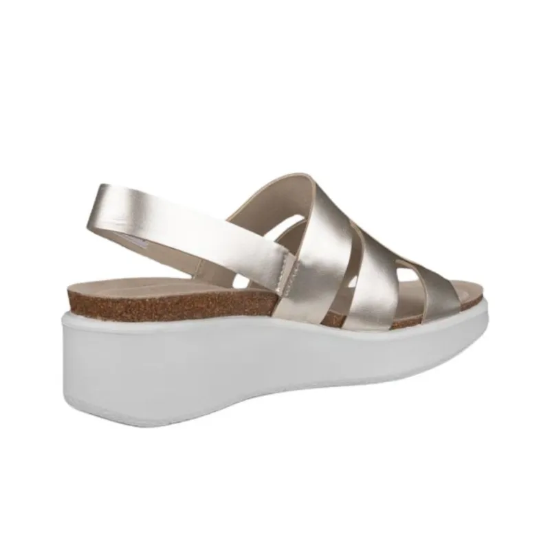 Ecco Flowt One Strap Sandals 3cm Women's Metallic-2