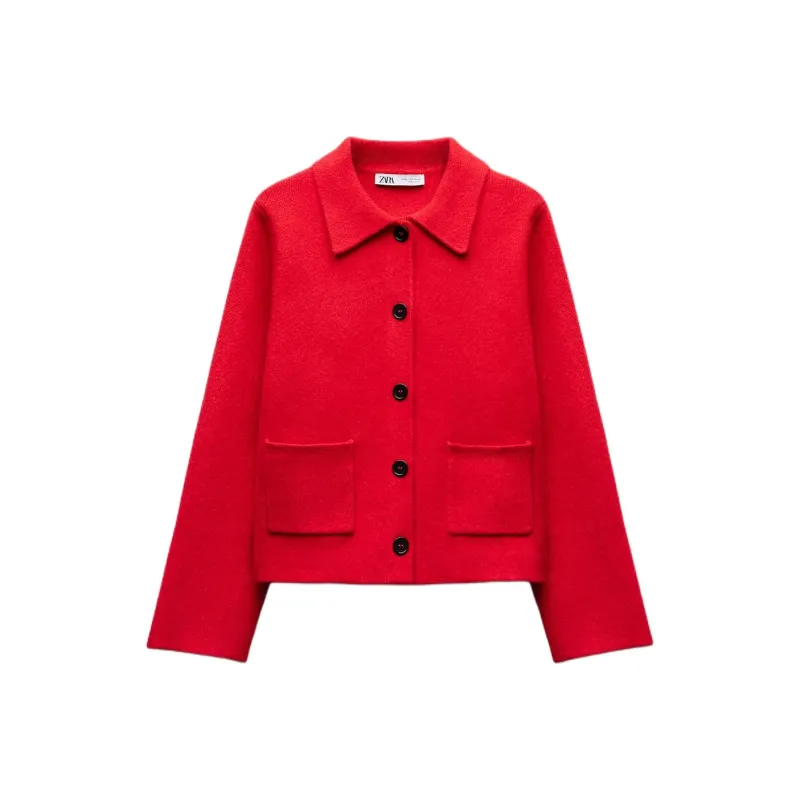 ZARA Jackets Women's Red-0