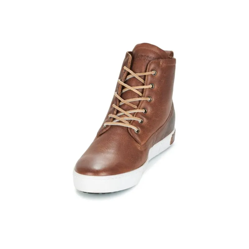 BLACKSTONE Abrasion Resistant High Top Skateboard Shoes Men's Brown-2