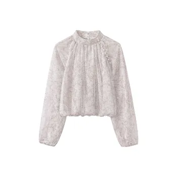 Cypress House Shirt Women's White Base Light Gray Heather