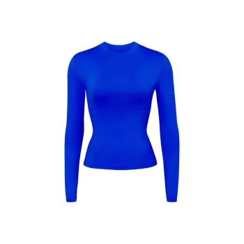 Skims Swim Long Sleeve Shirt Cobalt
