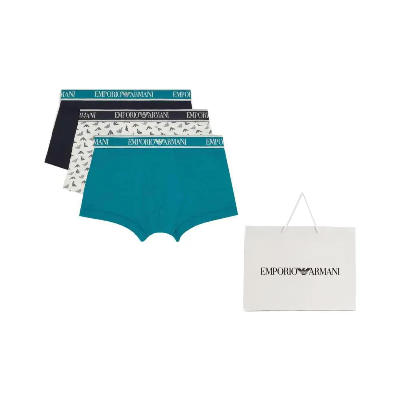 EMPORIO ARMANI Three pack Of Boxer Briefs With Core Logo Waistband-4