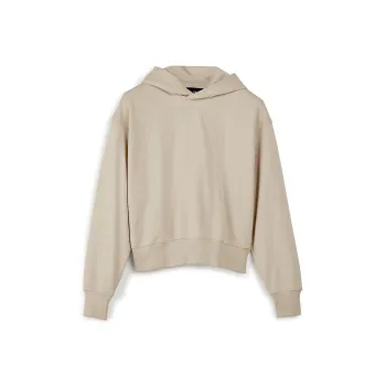 Y 3 Logo Printed Boxy Hoodie