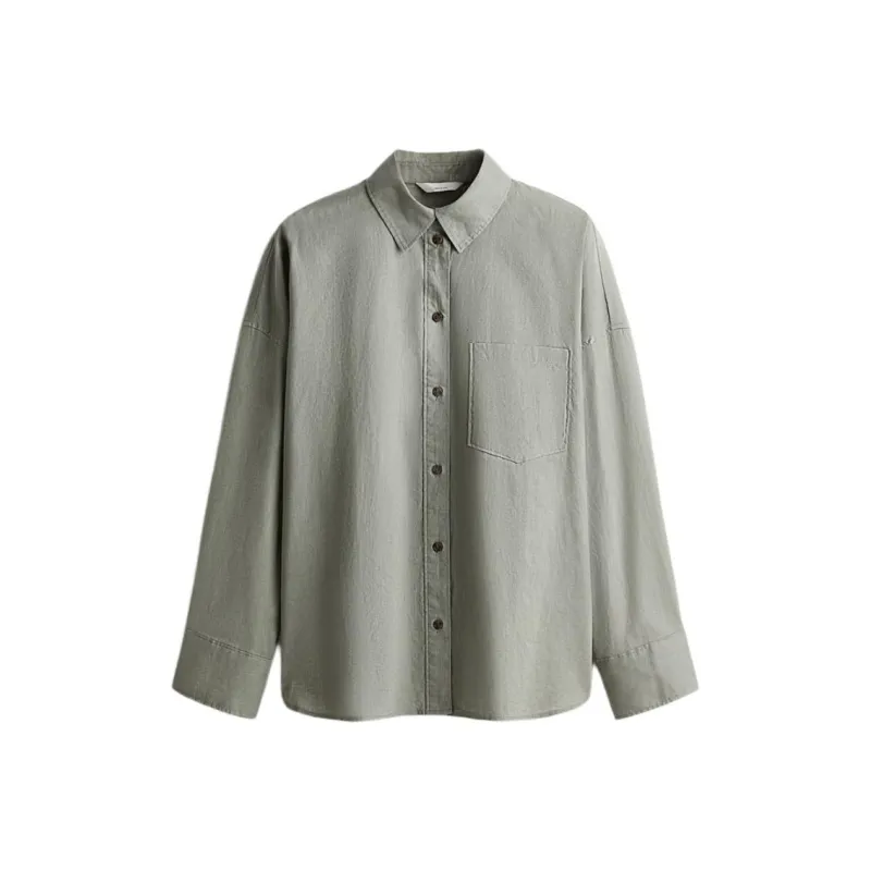 H&M Shirts Women's Gray Green-0