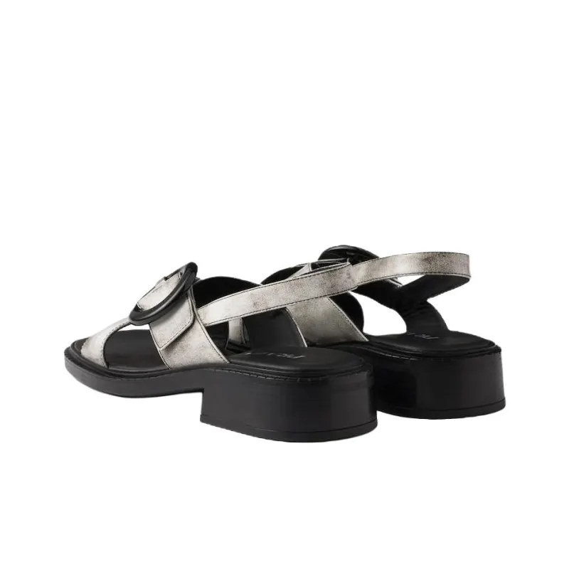 PRADA One Strap Sandals 3.5cm Women's White Gray-2