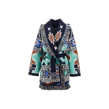 Alanui Fringe Detailed Belted Cardigan