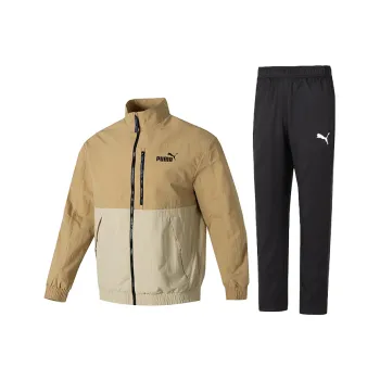 PUMA Casual Sportswear Men Set Brown Jacket+Black Pants