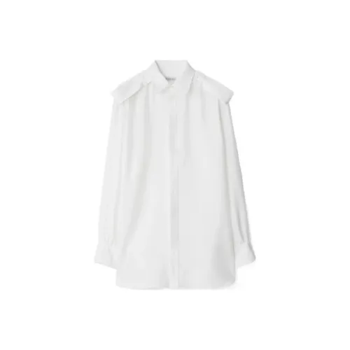 Burberry Shoulder Button Silk Shirt Grain