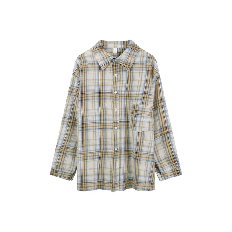 SUNSUNTOWN Shirts Women's Plaid-0