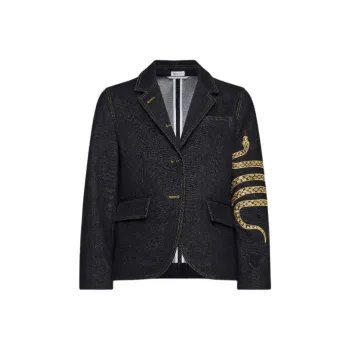 THOM BROWNE Snake motif Denim Blazer