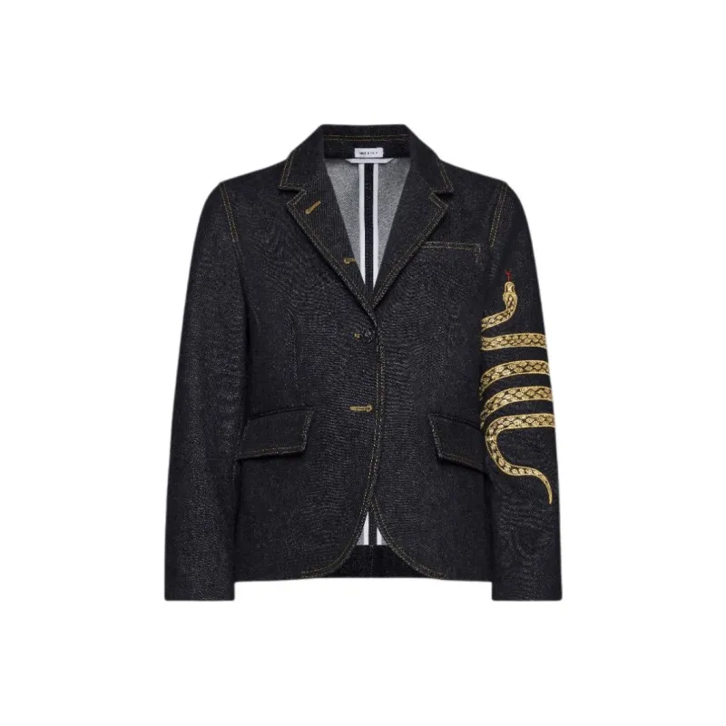 THOM BROWNE Snake motif Denim Blazer-0