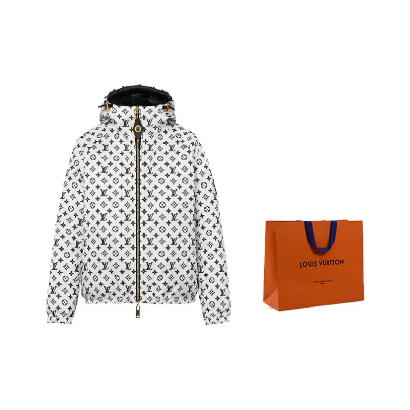 LOUIS VUITTON Reversible Pinstripe Nylon Hooded Jacket-3