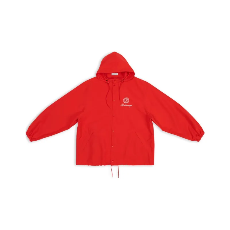 Balenciaga Jackets Coats Loose Fit Style Women's Red-0