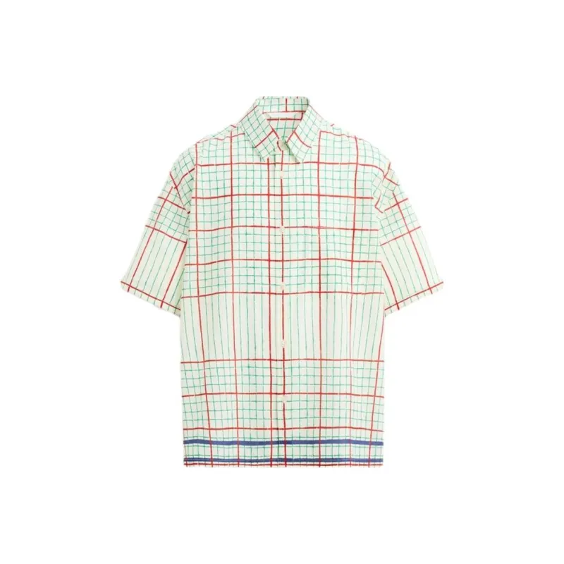 ZARA Shirts Men Green/White-0