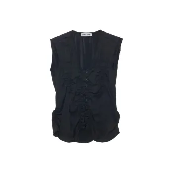 LOW CLASSIC Draped Sleeveless Shirt