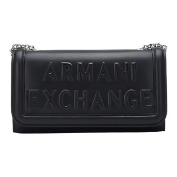 ARMANI EXCHANGEAE Fabric Shoulder Bag, Crossbody Bag Small Size Women's Black