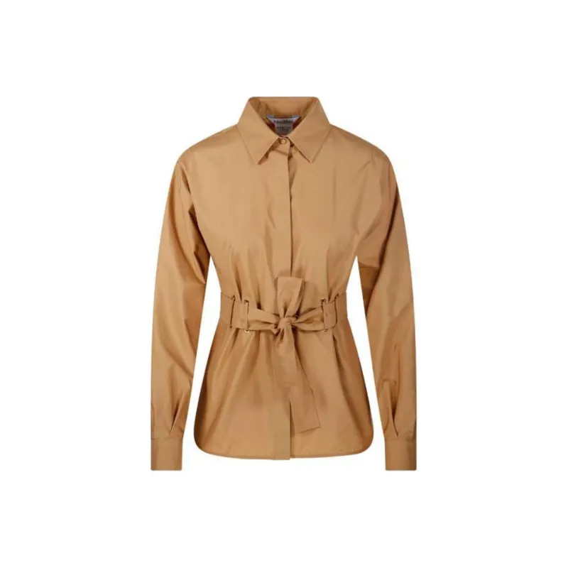 MaxMara Juglas Belted Button Up Shirt-0
