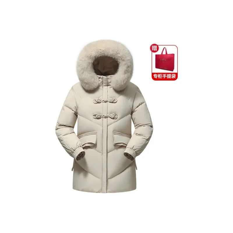 Yalu Extremely Cold Thickened Duck Down Fox Large Fur Collar Detachable Down Jacket Women's-2