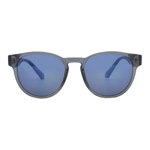 CALVIN KLEIN Plastic Round Sunglasses Unisex Black