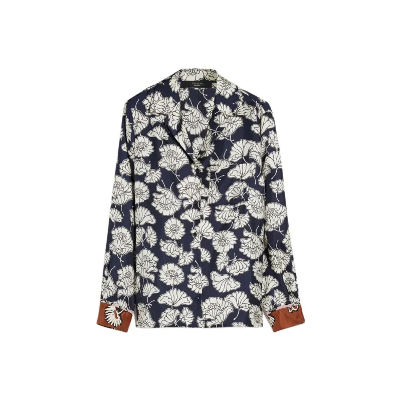 WEEKEND MaxMara All Over Floral Patterned Pyjama Shirt-0
