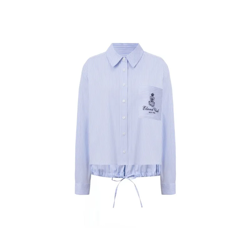 E.land Shirt Women's Blue 50Blue-0