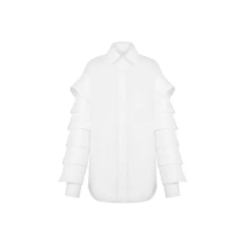 MOSCHINO Flared Curved Hem Shirt