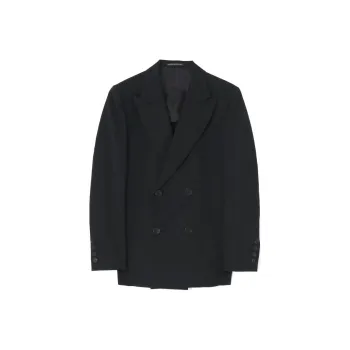 Yohji Yamamoto Pleat detail Double breasted Blazer