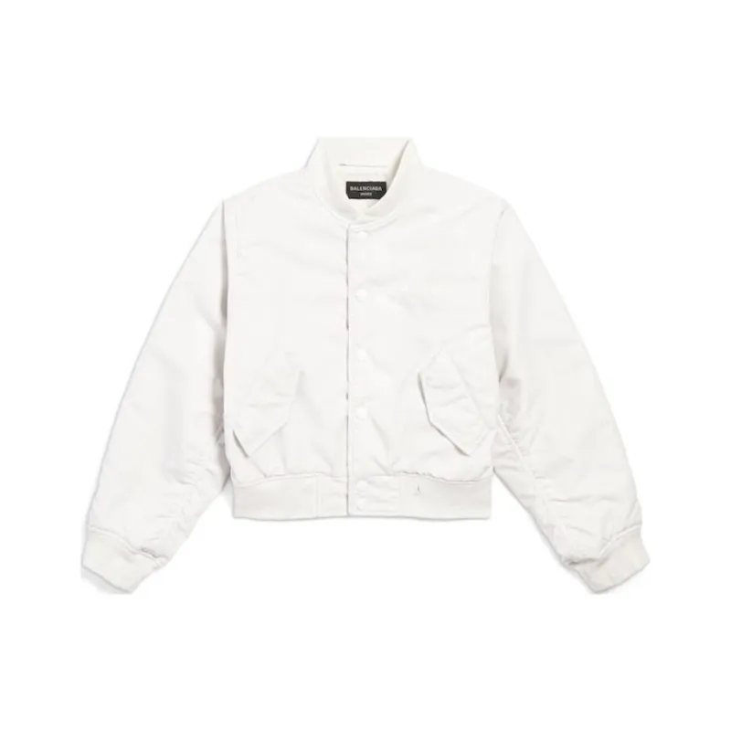 Balenciaga Loop Sports Icon Shrunk Varsity Jacket-0