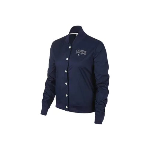 Nike Varsity Jackets Coats Women's Marine Blue