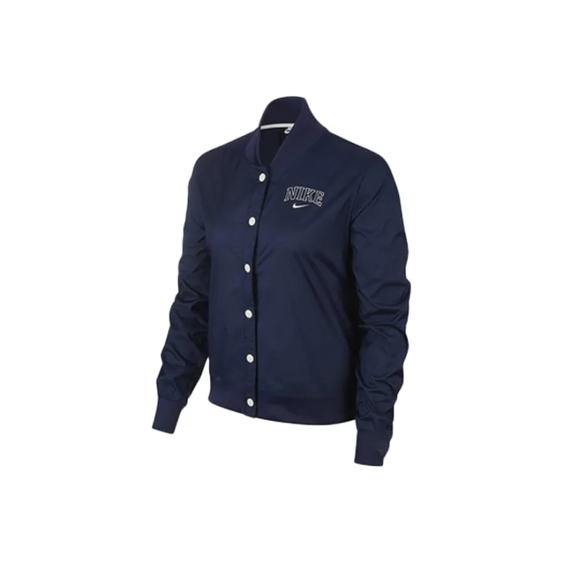 Nike Varsity Jackets Coats Women's Marine Blue-0