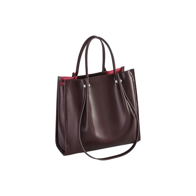 MILLIE'S Cow Leather Handbag, Shoulder Bag Regular Women's Wine Coffee-3