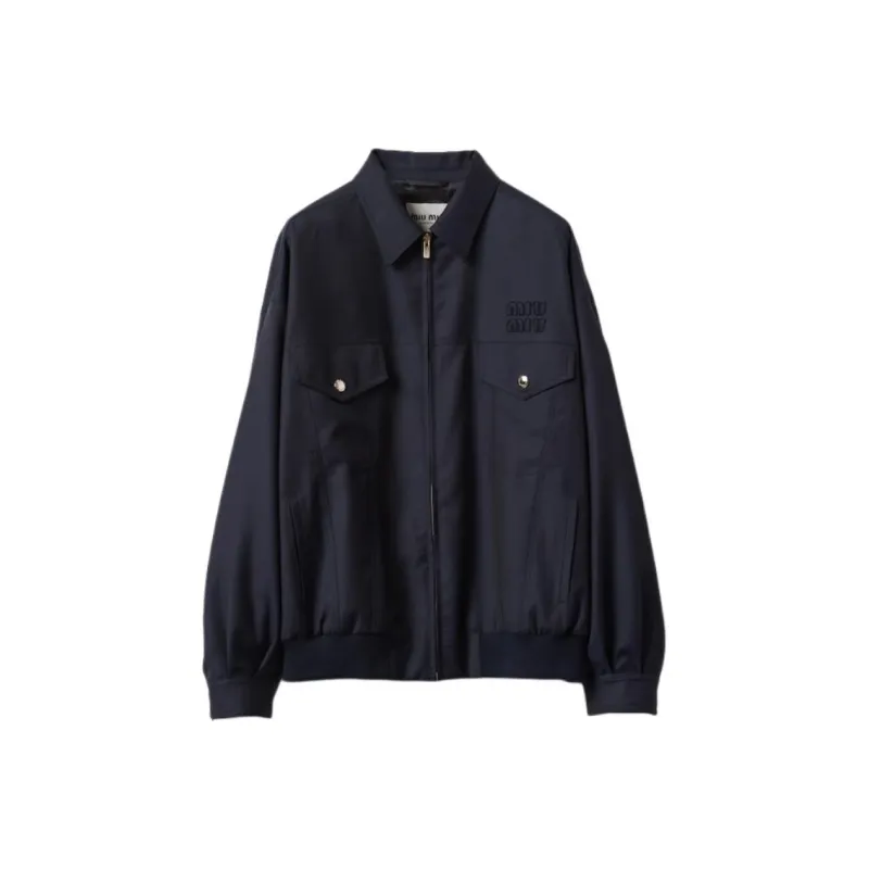 MIU MIU Batavia Wool Bomber Jacket-0