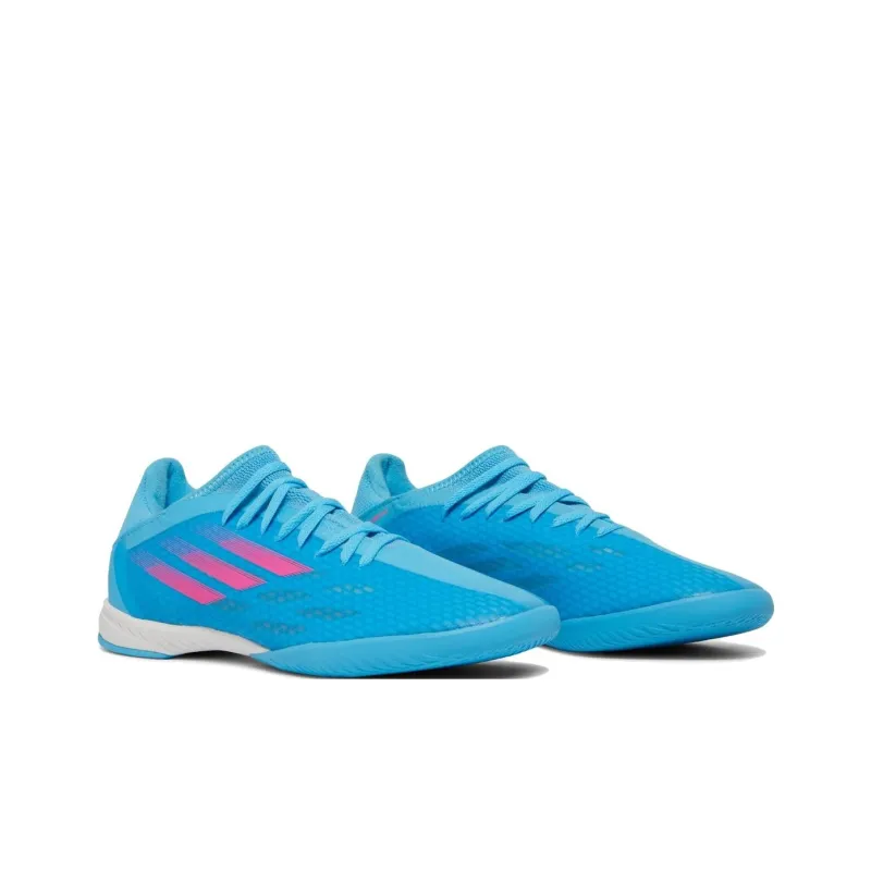 Adidas X Speedflow.3 IC/IN Anti Slip Wear Resistant Soccer Shoes Unisex Blue-2