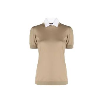Ralph Lauren Pointed collar Layered Fine knit Jumper