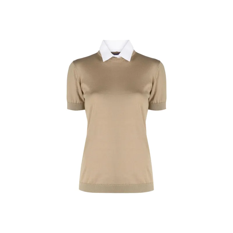 Ralph Lauren Pointed collar Layered Fine knit Jumper-0