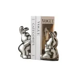Naughty Rabbit Book Holder (Moon Silver)+2 Fake Books